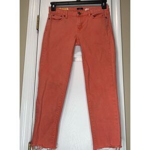 J.Crew‎ Jeans Sz 26 Womens Pink Stretch Denim Pants Ladies Toothpick Skinny